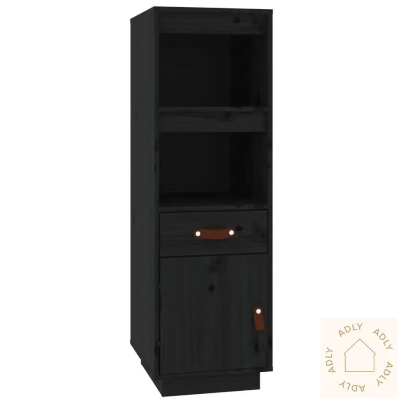 Highboard Svart 34X40X108,5 Cm Heltre Furu