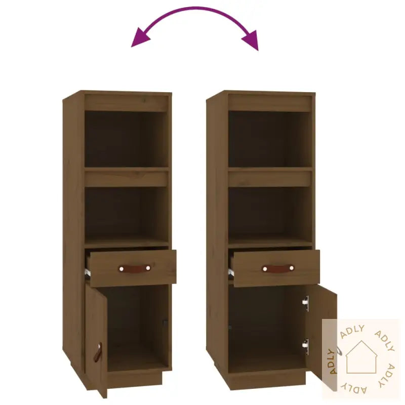 Highboard Honningbrun 34X40X108,5 Cm Heltre Furu
