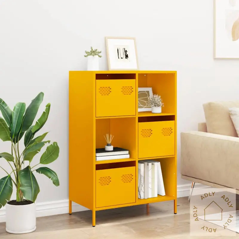 Highboard Sennepsgul 68X39X103,5 Cm Stål