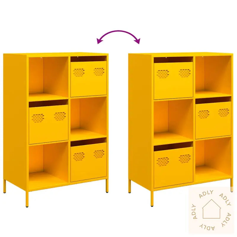 Highboard Sennepsgul 68X39X103,5 Cm Stål