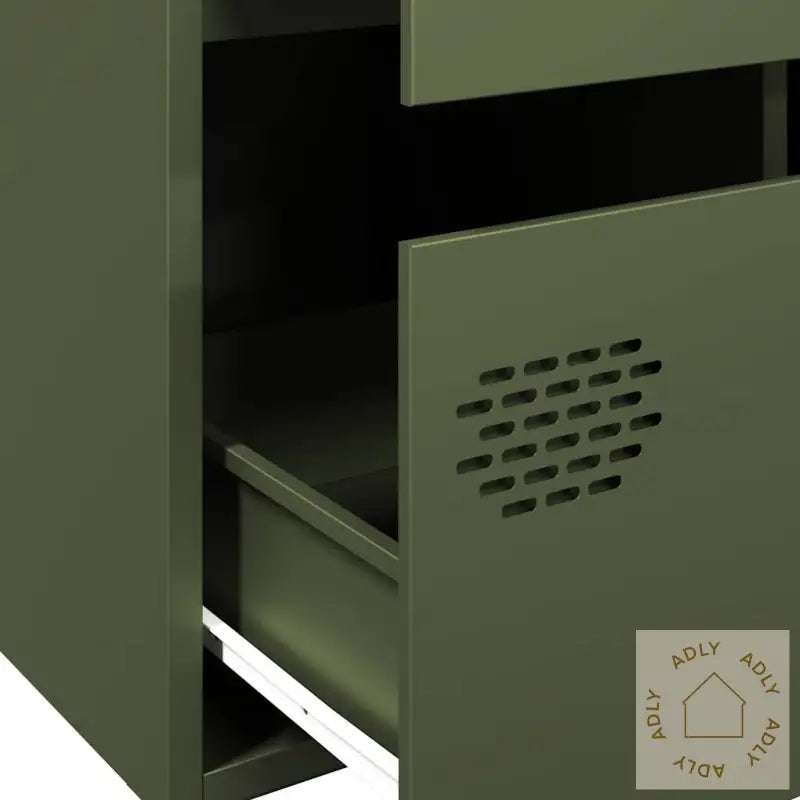 Highboard Olivengrønn 68X39X101,5 Cm Stål