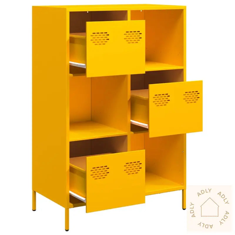 Highboard Sennepsgul 68X39X103,5 Cm Stål