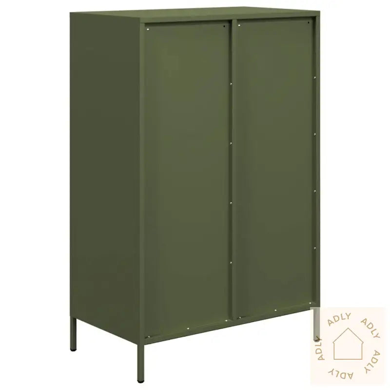 Highboard Olivengrønn 68X39X101,5 Cm Stål