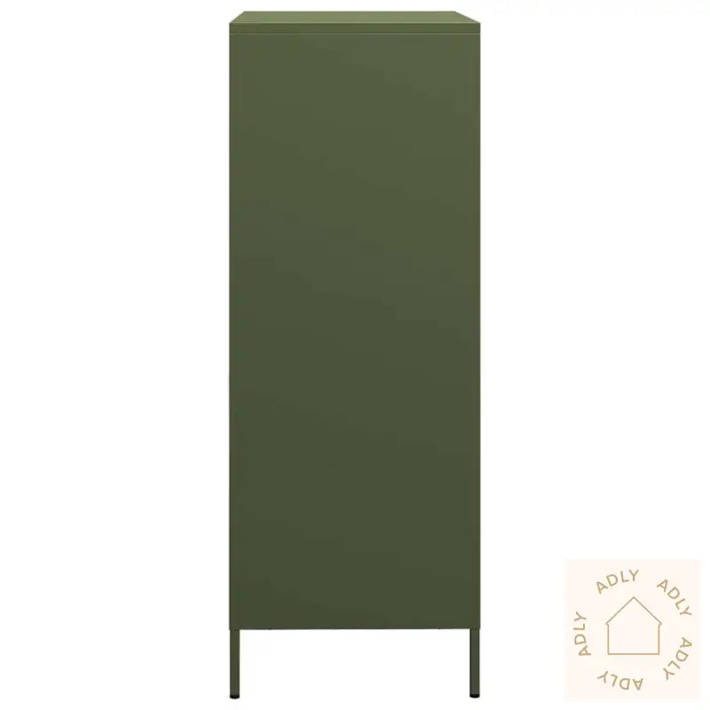 Highboard Olivengrønn 68X39X101,5 Cm Stål