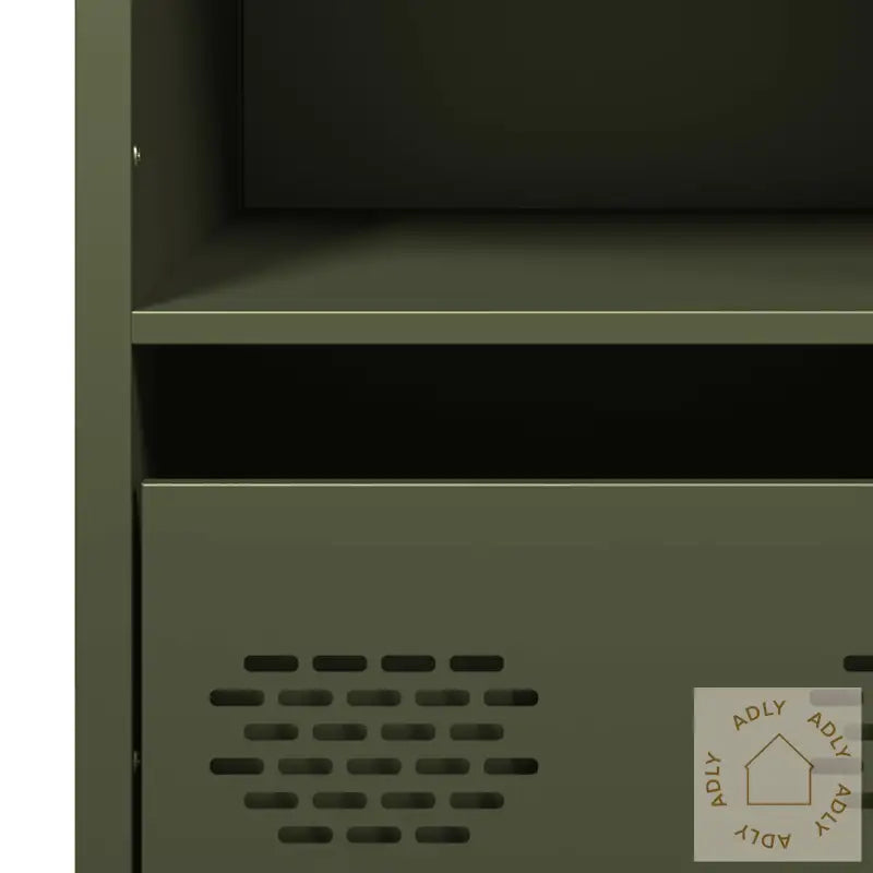 Highboard Olivengrønn 68X39X103,5 Cm Stål