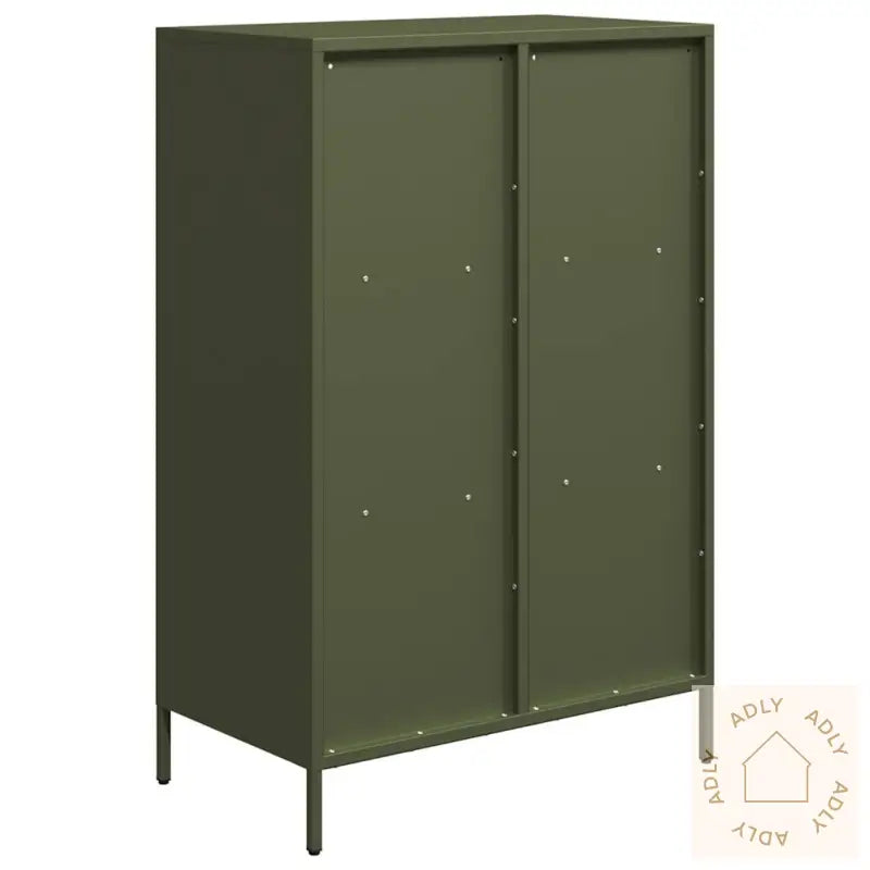 Highboard Olivengrønn 68X39X103,5 Cm Stål
