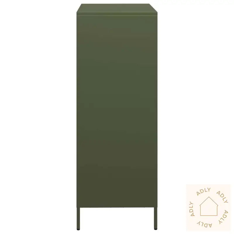 Highboard Olivengrønn 68X39X103,5 Cm Stål