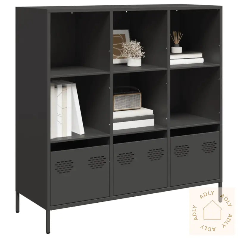 Highboard Svart 101,5X39X103,5 Cm Stål