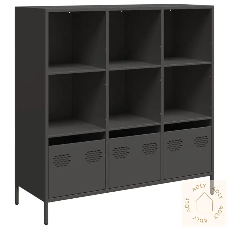 Highboard Svart 101,5X39X103,5 Cm Stål