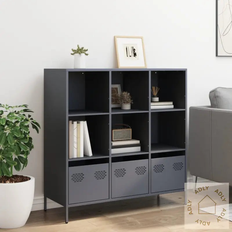 Highboard Antrasitt 101,5X39X103,5 Cm Stål