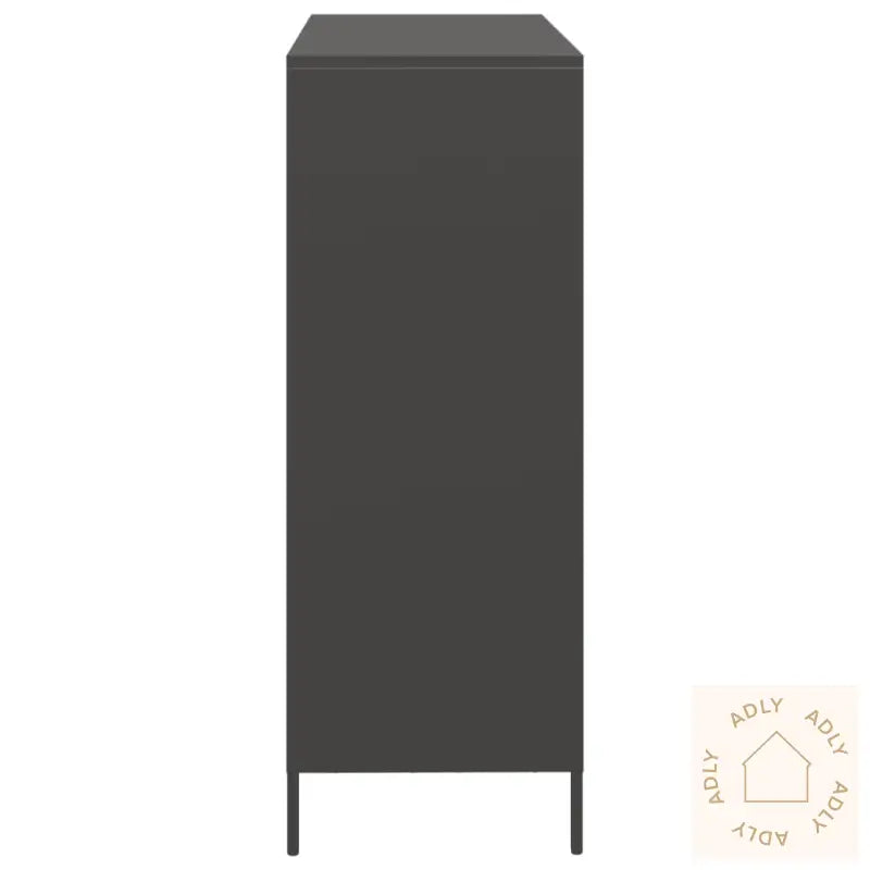Highboard Svart 101,5X39X103,5 Cm Stål