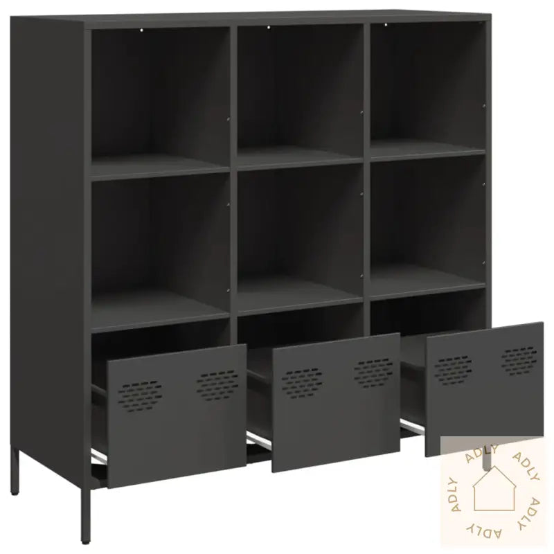 Highboard Svart 101,5X39X103,5 Cm Stål