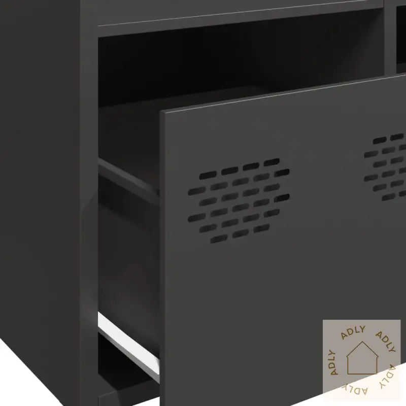 Highboard Svart 101,5X39X103,5 Cm Stål