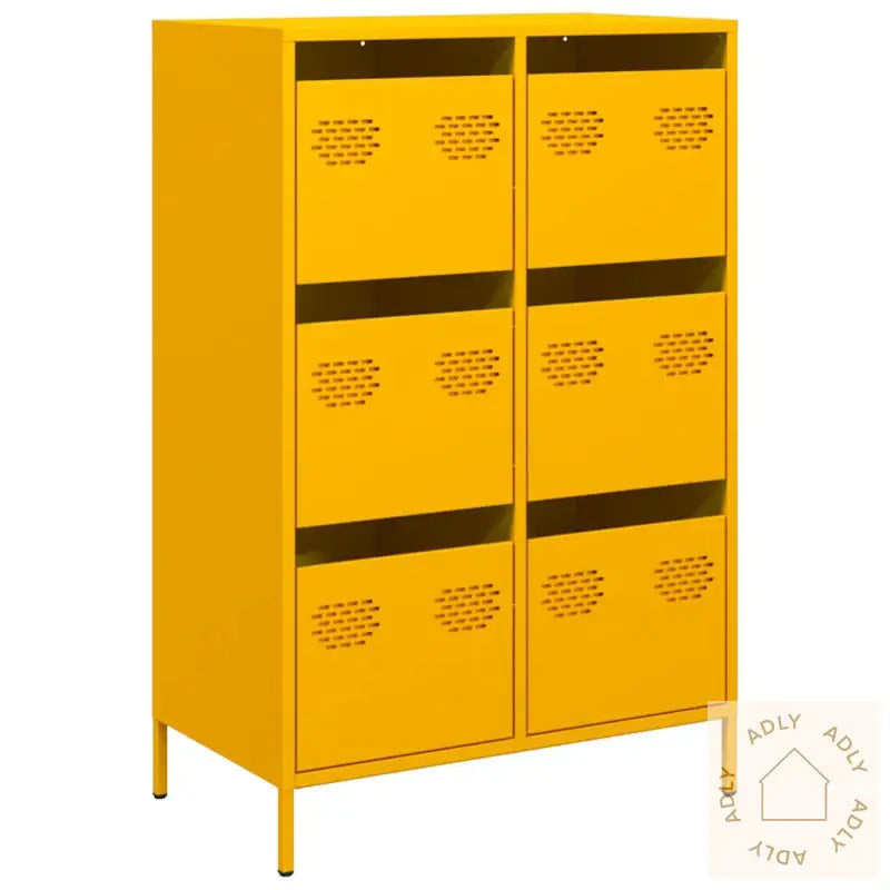 Highboard Sennepsgul 68X39X101,5 Cm Stål