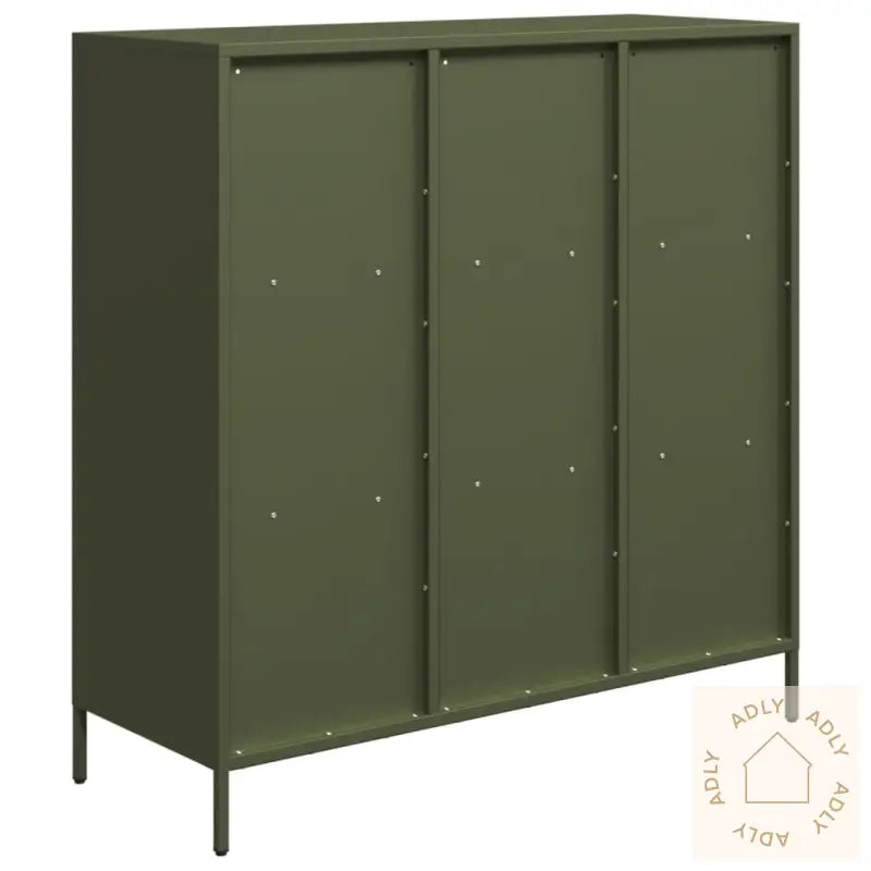 Highboard Olivengrønn 101,5X39X103,5 Cm Stål