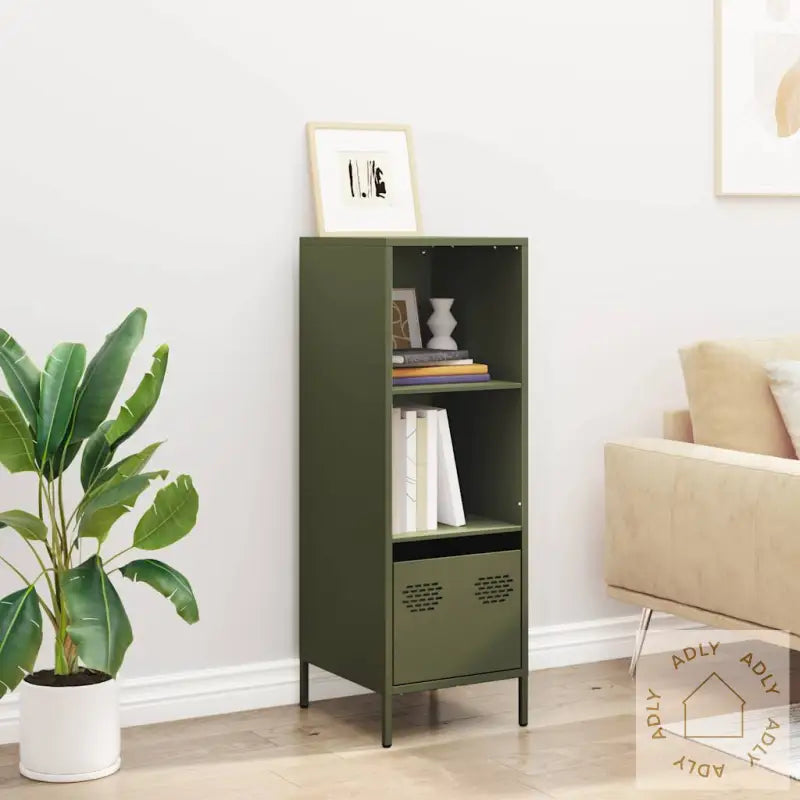 Highboard Olivengrønn 35X39X103,5 Cm Stål