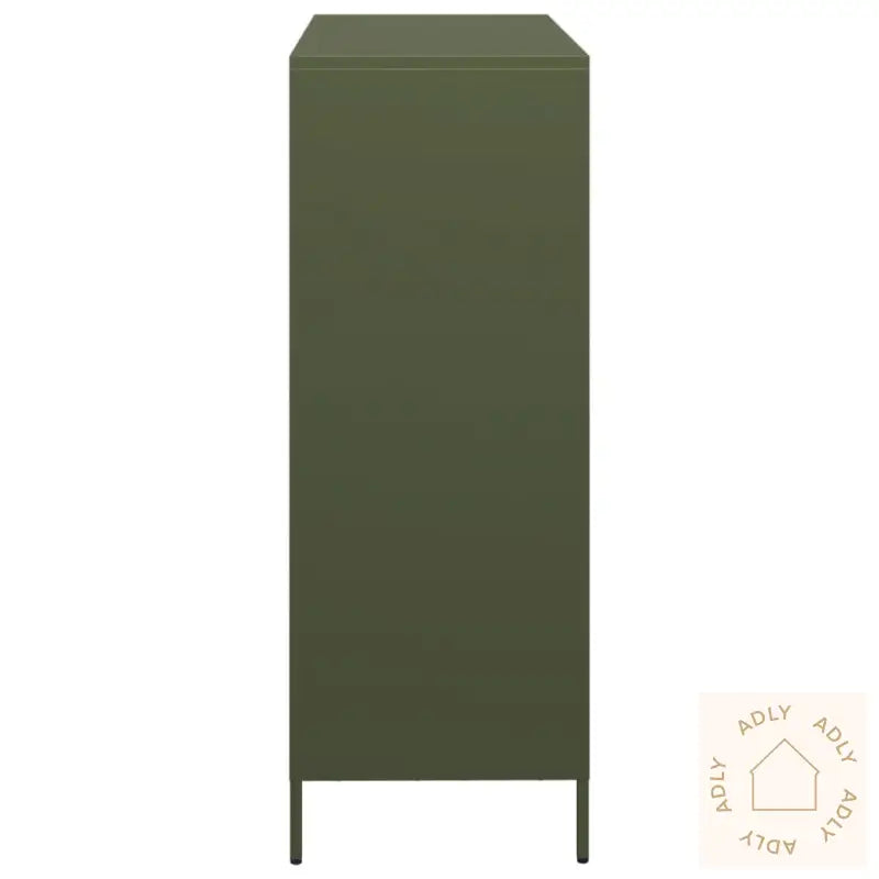 Highboard Olivengrønn 101,5X39X103,5 Cm Stål