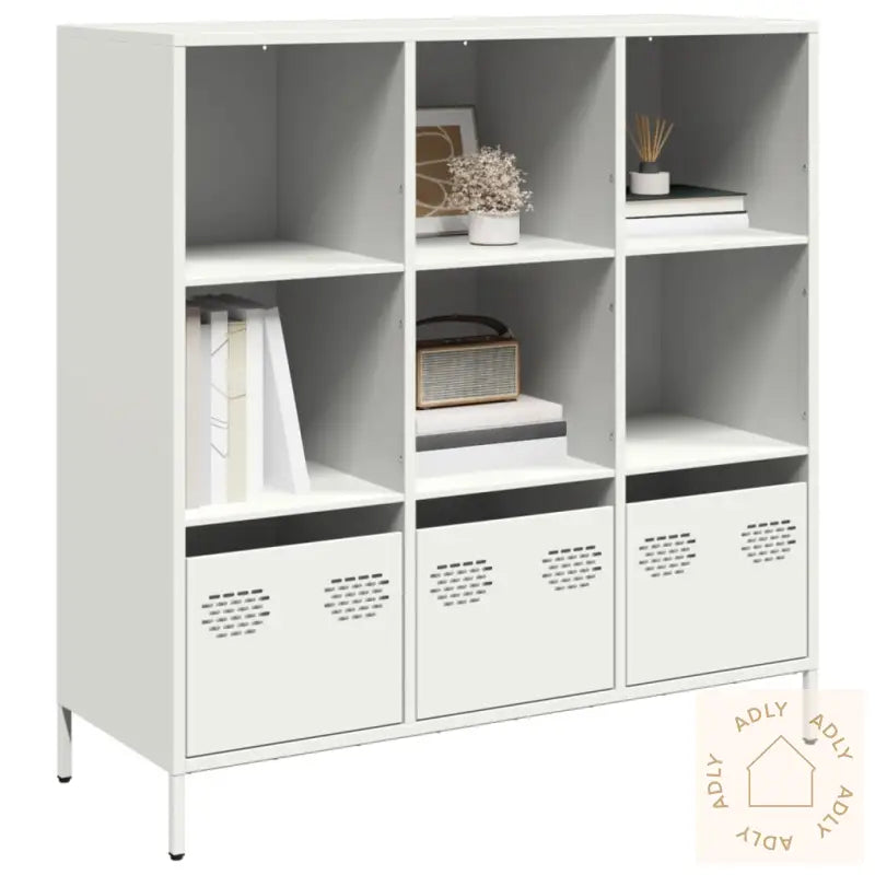 Highboard Hvit 101,5X39X103,5 Cm Stål