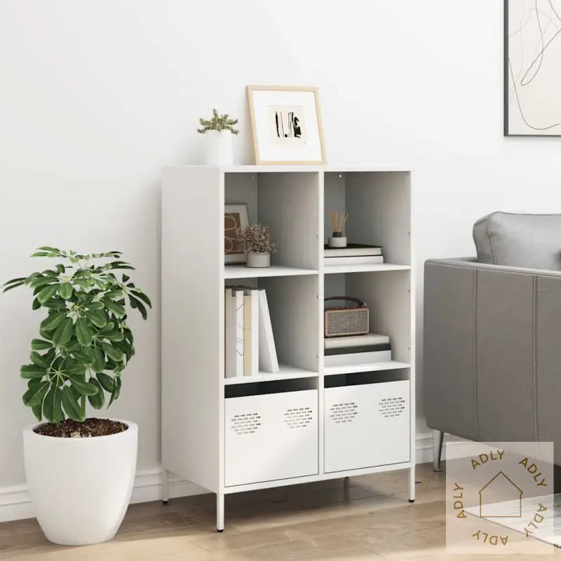 Highboard Hvit 68X39X103,5 Cm Stål