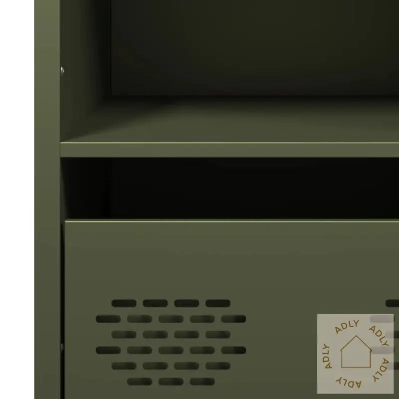 Highboard Olivengrønn 101,5X39X103,5 Cm Stål