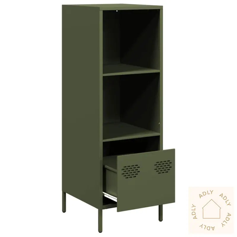 Highboard Olivengrønn 35X39X103,5 Cm Stål