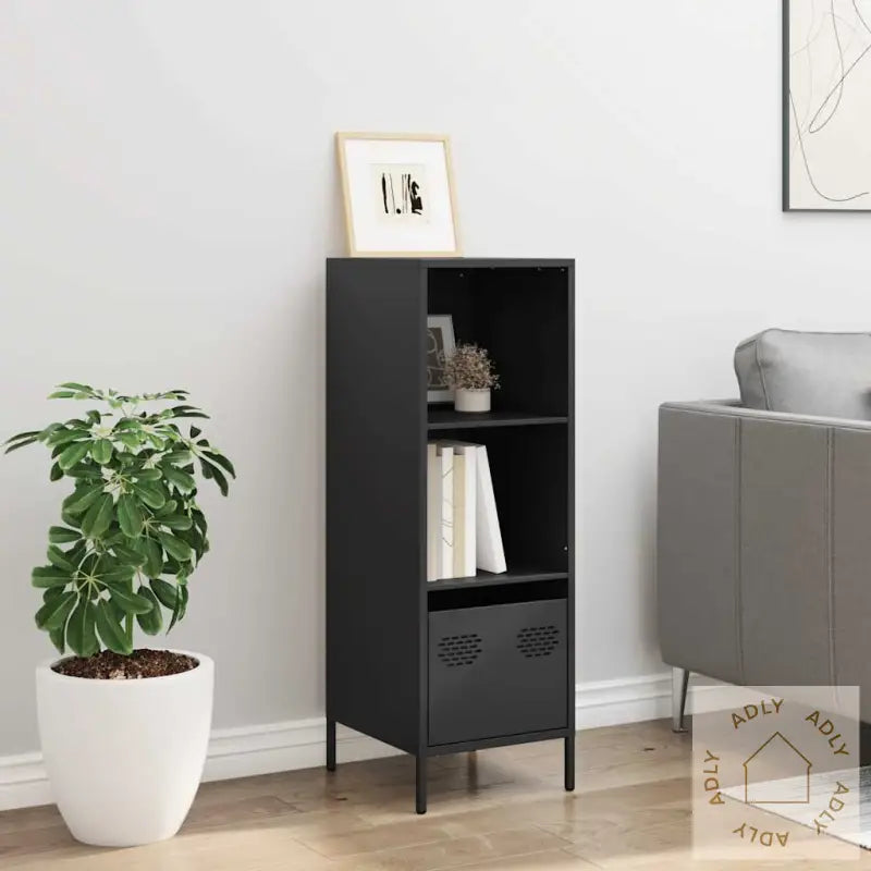 Highboard Svart 35X39X103,5 Cm Stål
