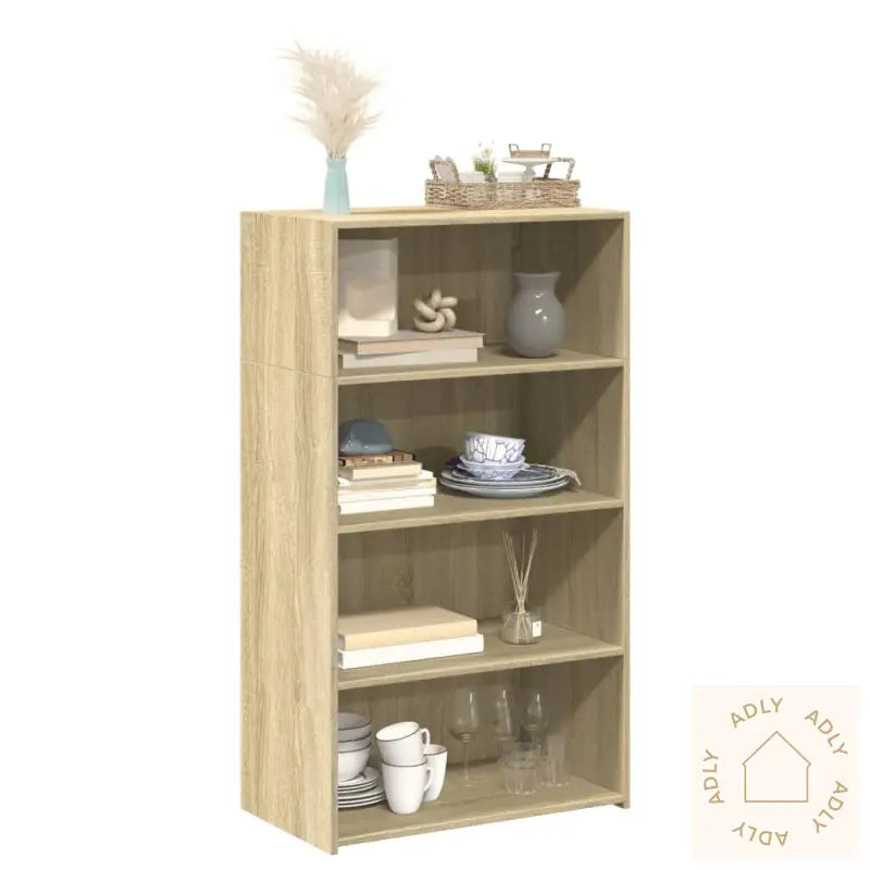 Hylle Sonoma Eik 70X41X124 Cm Konstruert Tre