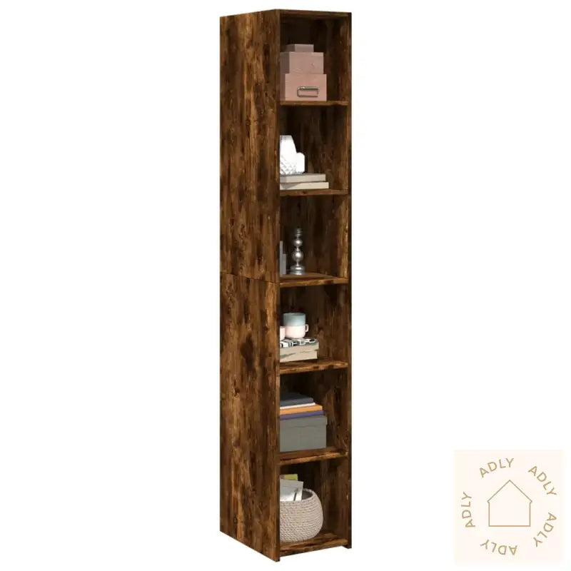 Hylle Røkt Eik 30X41X185 Cm Konstruert Tre