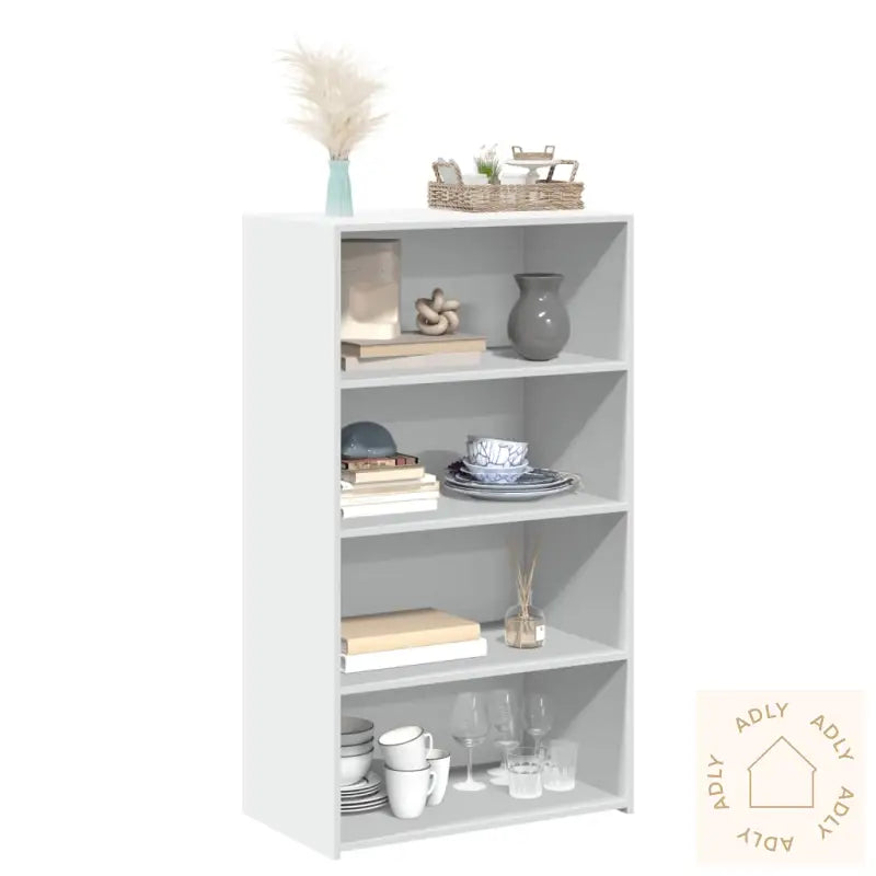 Hylle Hvit 70X41X124 Cm Konstruert Tre