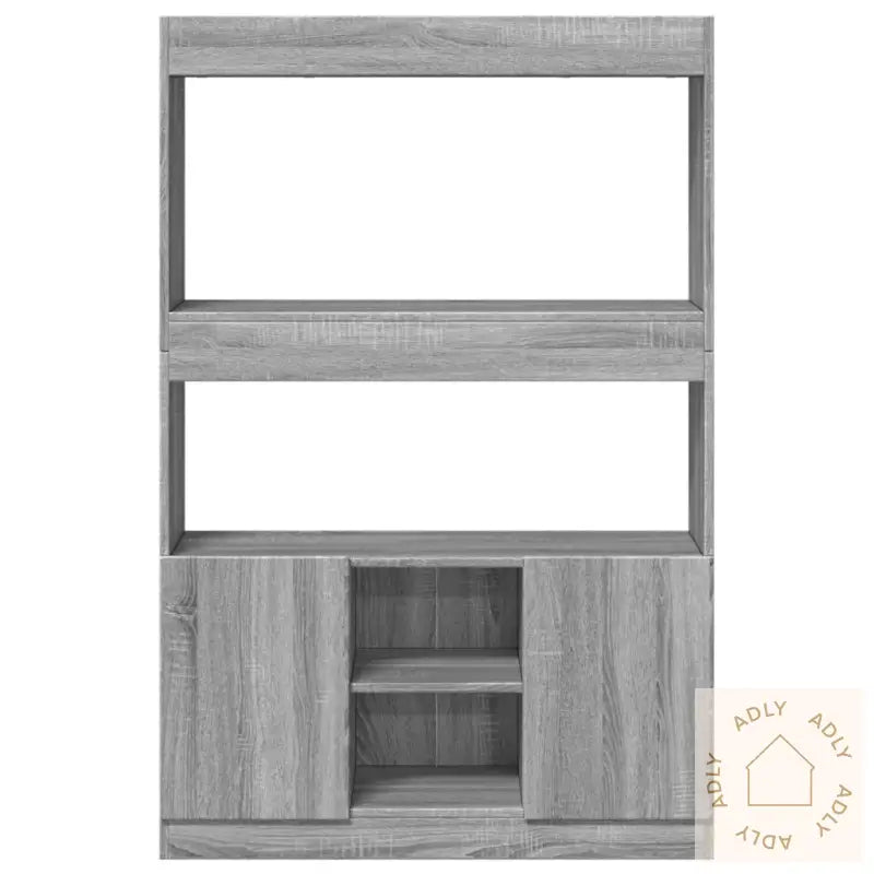 Highboard Grå Sonoma 92X33X140 Cm Konstruert Tre