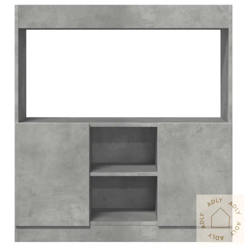 Highboard Betonggrå 92X33X100 Cm Konstruert Tre