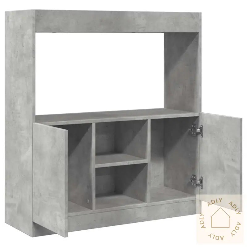 Highboard Betonggrå 92X33X100 Cm Konstruert Tre
