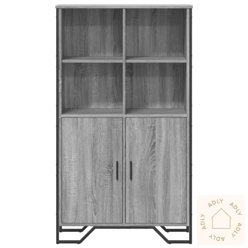 Highboard Grå Sonoma 79,5X35,5X137,5 Cm Konstruert Tre