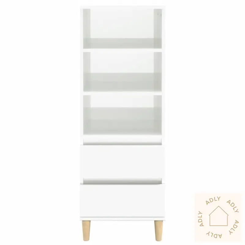 Highboard Høyglans Hvit 40X36X110 Cm Konstruert Tre