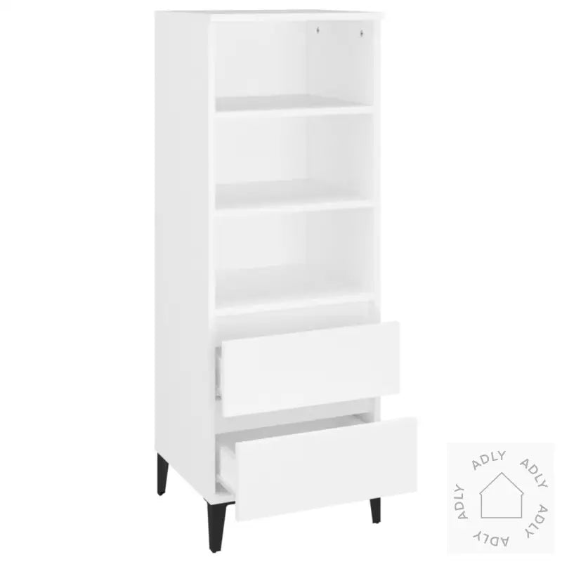 Highboard Hvit 40X36X110 Cm Konstruert Tre