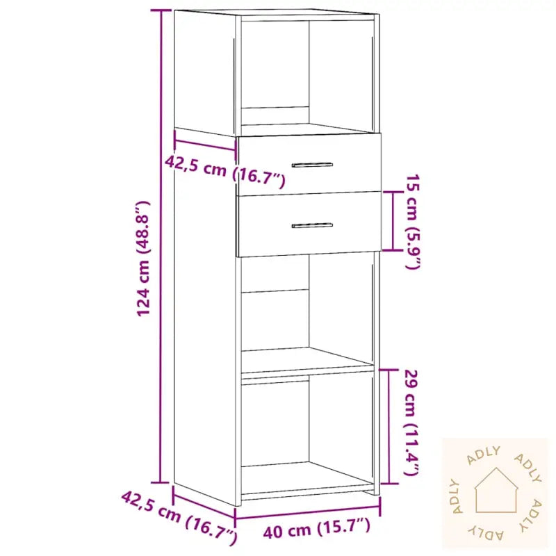 Hylle Svart 40X42,5X124 Cm Konstruert Tre