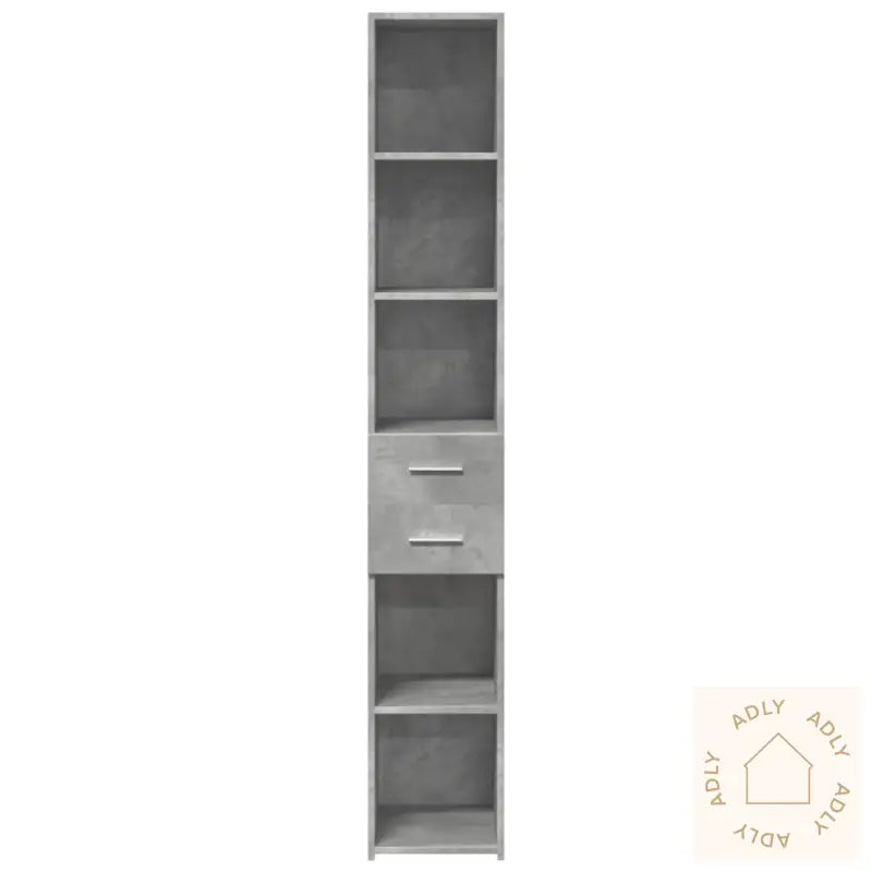 Hylle Betonggrå 30X42,5X185 Cm Konstruert Tre