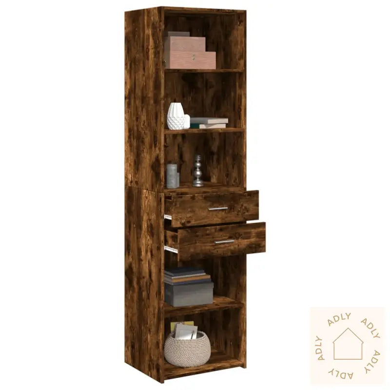 Hylle Røkt Eik 50X42,5X185 Cm Konstruert Tre