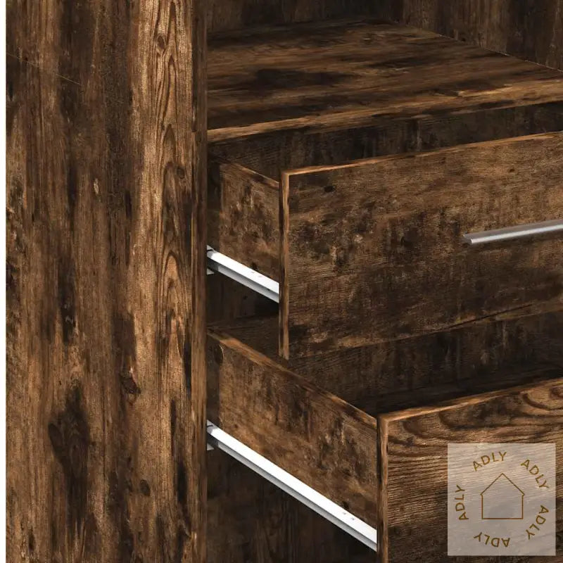 Hylle Røkt Eik 40X42,5X124 Cm Konstruert Tre