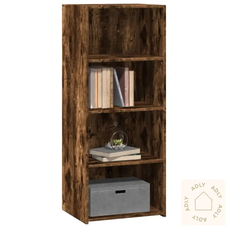 Hylle Røkt Eik 50X41X124 Cm Konstruert Tre