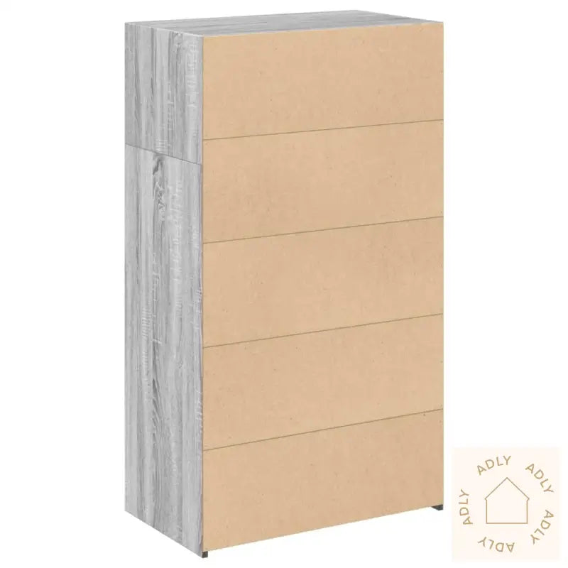 Hylle Grå Sonoma 70X41X124 Cm Konstruert Tre