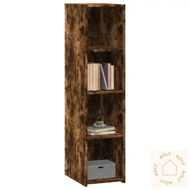 Hylle Røkt Eik 30X41X124 Cm Konstruert Tre