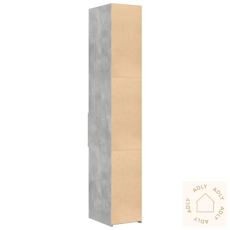 Hylle Betonggrå 30X42,5X185 Cm Konstruert Tre