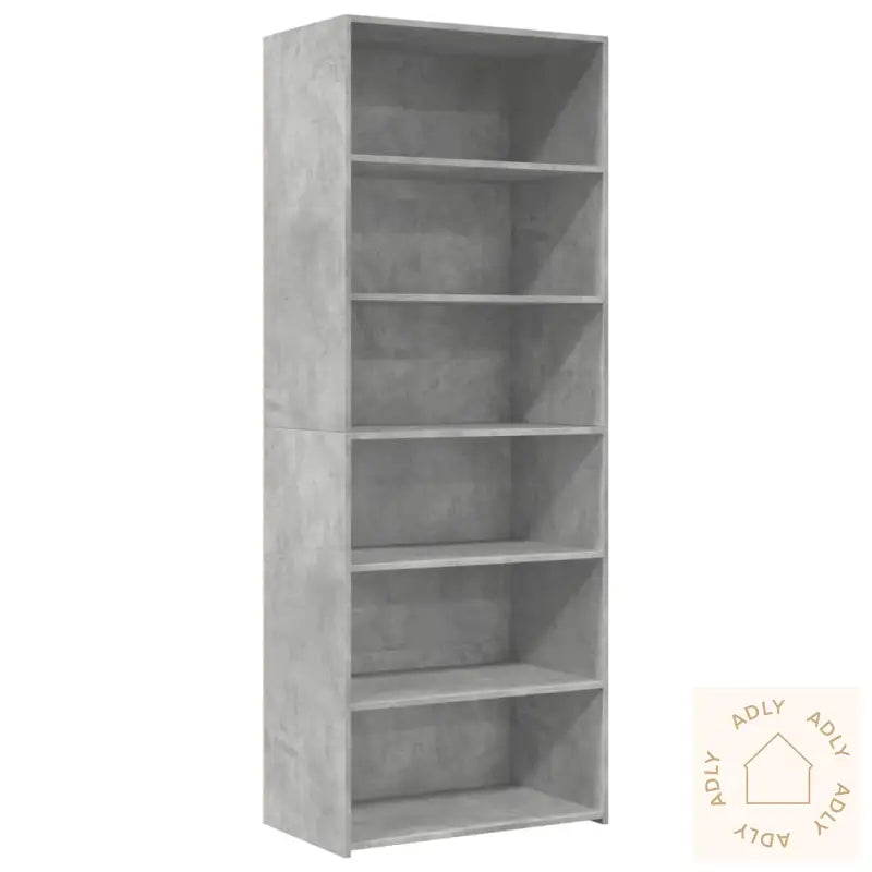 Hylle Betonggrå 70X41X185 Cm Konstruert Tre