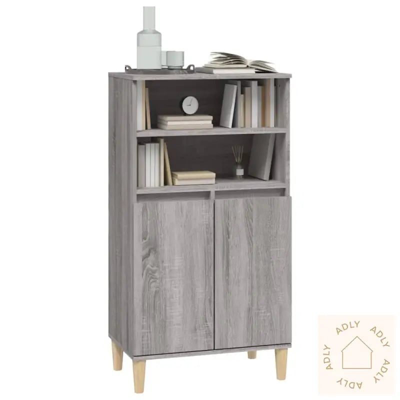 Highboard Grå Sonoma 60X36X110 Cm Konstruert Tre