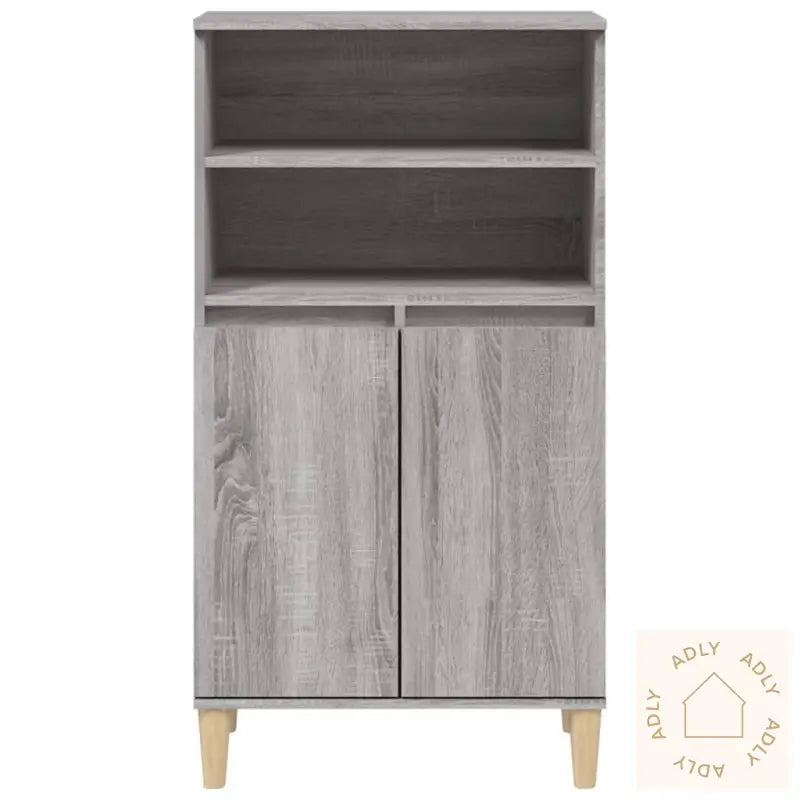 Highboard Grå Sonoma 60X36X110 Cm Konstruert Tre