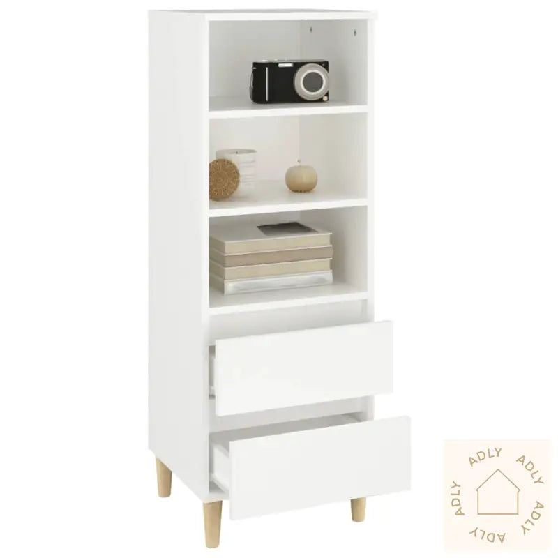 Highboard Hvit 40X36X110 Cm Konstruert Tre