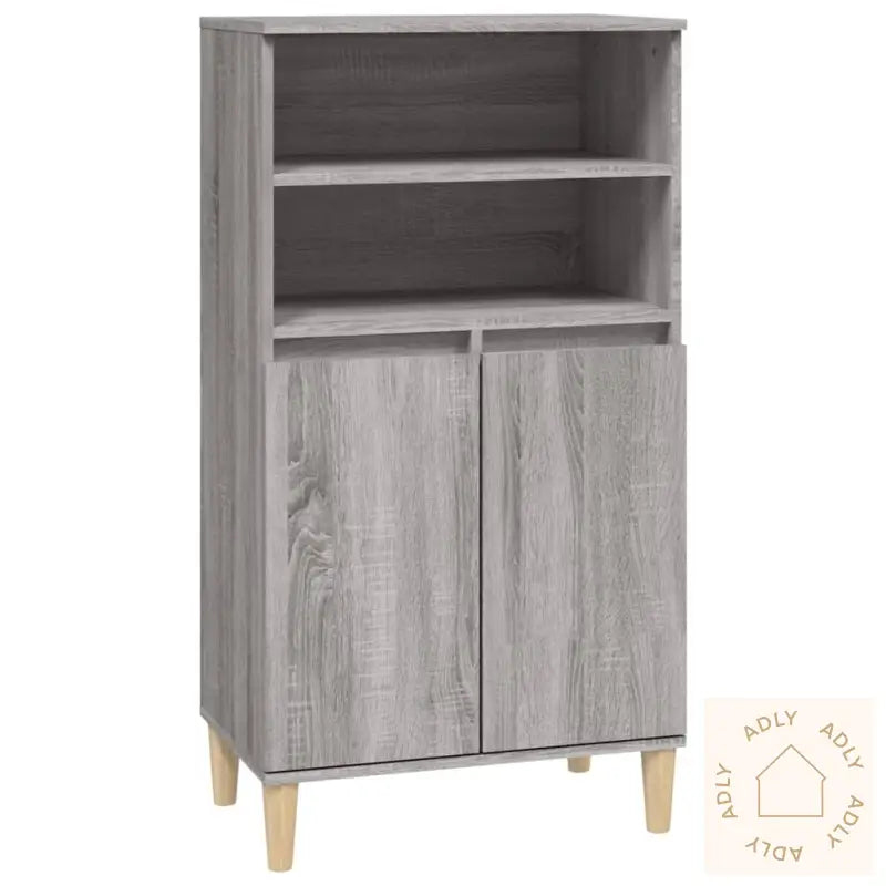Highboard Grå Sonoma 60X36X110 Cm Konstruert Tre