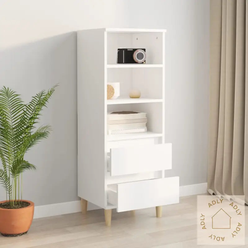 Highboard Hvit 40X36X110 Cm Konstruert Tre