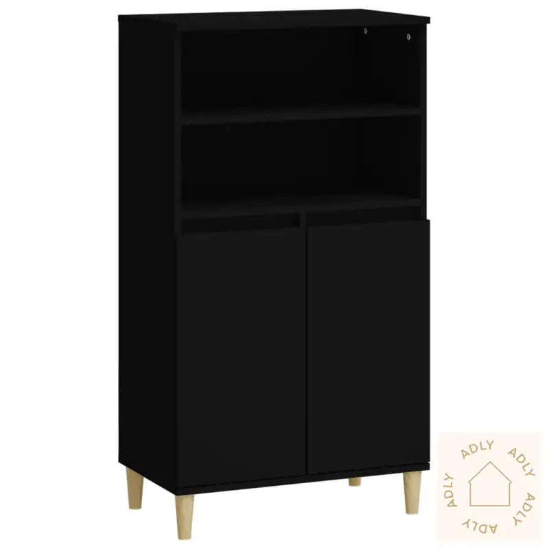 Highboard Svart 60X36X110 Cm Konstruert Tre
